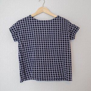 Madewell Blue Gingham Top - Size XS